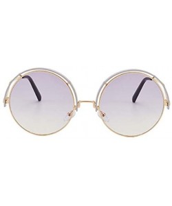 Sport Color Lens Sunglasses Stylish Sunnies Eyewear Metal Sunglasses - Q - Grey(silver&gold Frame) - CR19738K6CA $44.26