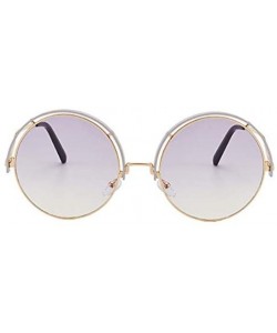 Sport Color Lens Sunglasses Stylish Sunnies Eyewear Metal Sunglasses - Q - Grey(silver&gold Frame) - CR19738K6CA $26.23