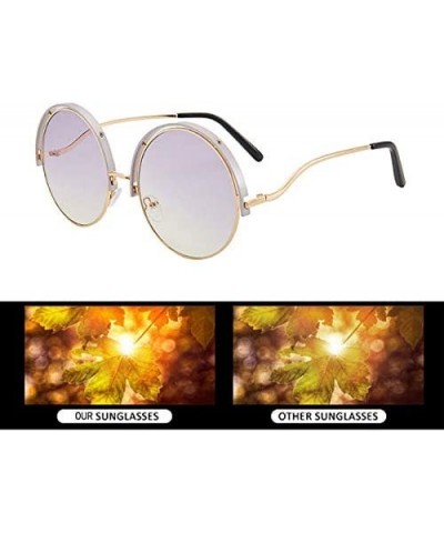 Sport Color Lens Sunglasses Stylish Sunnies Eyewear Metal Sunglasses - Q - Grey(silver&gold Frame) - CR19738K6CA $26.23