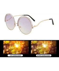 Sport Color Lens Sunglasses Stylish Sunnies Eyewear Metal Sunglasses - Q - Grey(silver&gold Frame) - CR19738K6CA $44.26