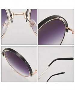 Sport Color Lens Sunglasses Stylish Sunnies Eyewear Metal Sunglasses - Q - Grey(silver&gold Frame) - CR19738K6CA $26.23