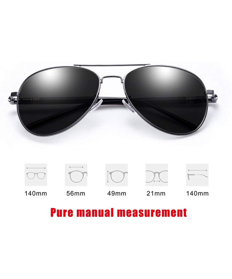 Polarized Sunglasses Metal Frame UV 400 Protection with Glasses Case ...