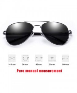 Sport Polarized Sunglasses Metal Frame UV 400 Protection with Glasses Case Unisex - Black - CX19235Z4YA $10.04