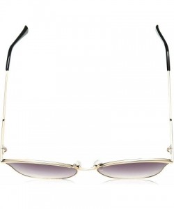 Cat Eye Cateye Sunglasses Mirrored Lens Metal Frame MR1091 - C2 Gold Frame/Gradient Grey Lens - CW18GRICCON $27.09