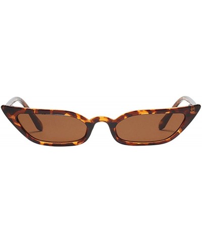 Cat Eye 2020 Fashion Vintage Sunglasses for Women Cat Eye Small Frame Retro Sunglasses UV400 Eyewear for Ladies - Brown - CC1...