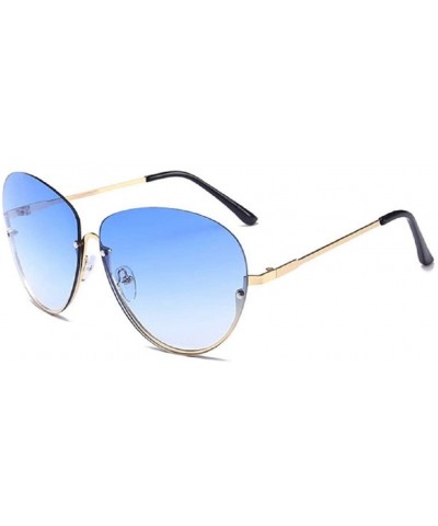 Shield Fashion Oversized Rimless Sunglasses Women Clear Lens Glasses - G - CE18S7R9CU6 $9.04