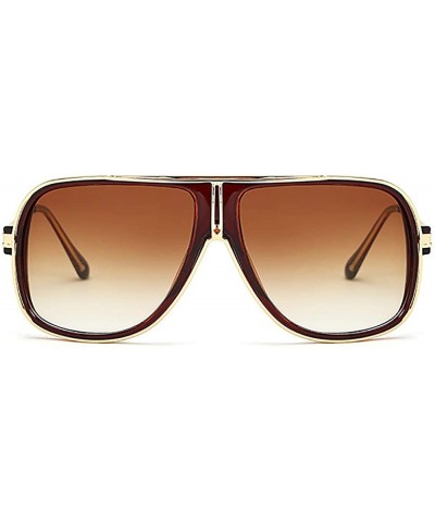 Oversized Oversized Retro 80s Vintage Pilot Sunglasses Men Classic Eyewear Unisex UV400 Lens - 4 - CR1954830QD $17.15