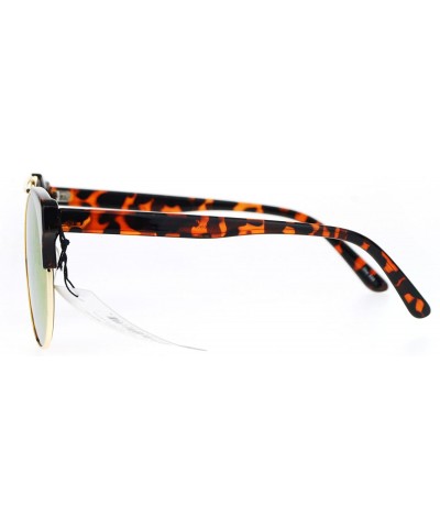 Cat Eye Womens Hippie Round Circle Lens Cat Eye Fashion Retro Sunglasses - Tortoise Orange - CM12O5QJL3G $13.43