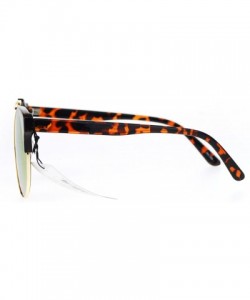 Cat Eye Womens Hippie Round Circle Lens Cat Eye Fashion Retro Sunglasses - Tortoise Orange - CM12O5QJL3G $13.43