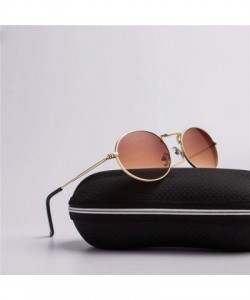 Oval Luxury Retro Small Metal Frame Steampunk Sunglasses Men Women Vintage Oval C2 - C3 - CA18YKUR4WH $7.31