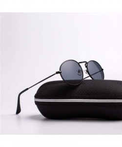 Oval Luxury Retro Small Metal Frame Steampunk Sunglasses Men Women Vintage Oval C2 - C3 - CA18YKUR4WH $7.31