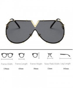 Goggle Men's Sunglasses Fashion Oversized Men Brand Designer Goggle Sun Glasses Female Style Oculos De Sol UV400 O2 - CP19859...