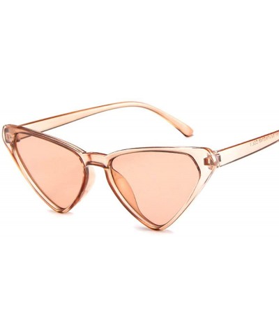 Cat Eye Triangular Cat-Eye Sunglasses Are Stylish Yet Stylish Vintage Sunglasses - Champagne Tea Tablets - CI18TILSC5S $9.53