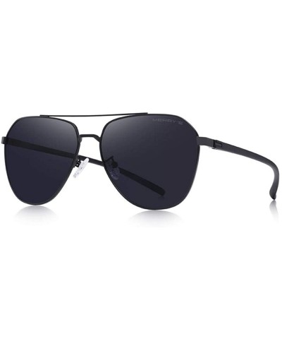 Oversized DESIGN Men Classic Pilot Sunglasses Aviation Frame HD Polarized C01 Black - C01 Black - CA18XDWO426 $34.14