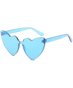 Rimless Fashion Shaped Sunglasses Designer Rimless - Blue - C818MG0862U $13.27