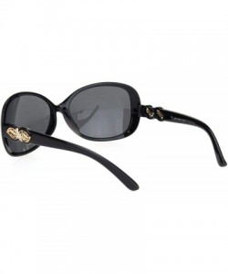 Butterfly Womens Rhinestone Foliage Jewel Designer Butterfly Sunglasses - All Black - CU18NWRO8QH $11.11