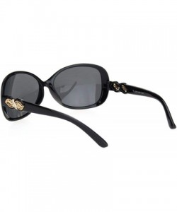 Butterfly Womens Rhinestone Foliage Jewel Designer Butterfly Sunglasses - All Black - CU18NWRO8QH $11.11