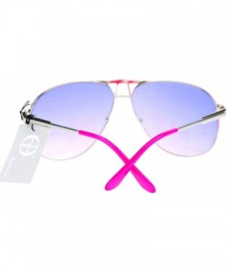 Aviator Square Aviator Sunglasses Unisex Fashion Racer Aviators Silver - Silver Pink - C1124G46NOT $13.14