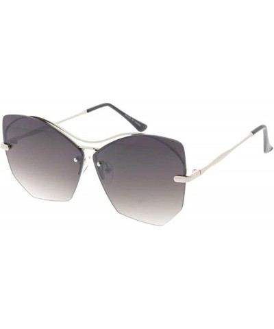 Butterfly Heritage Modern "Butter-Fly" Wired Frame Sunglasses - Silver - C218GYKEXM9 $20.00