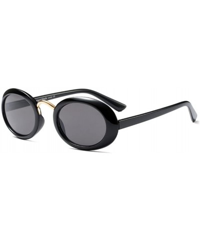 Oval Eyewear Oval Retro Vintage Sunglasses Clout Goggles Fashion Shades - C1 - CU18CG75KDR $39.44