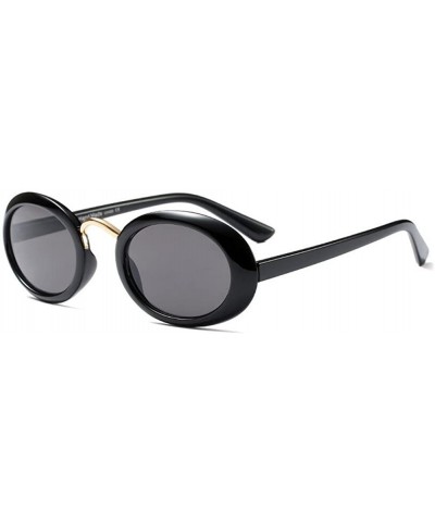 Oval Eyewear Oval Retro Vintage Sunglasses Clout Goggles Fashion Shades - C1 - CU18CG75KDR $25.10