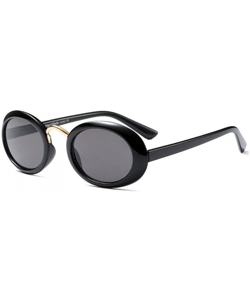 Oval Eyewear Oval Retro Vintage Sunglasses Clout Goggles Fashion Shades - C1 - CU18CG75KDR $25.10