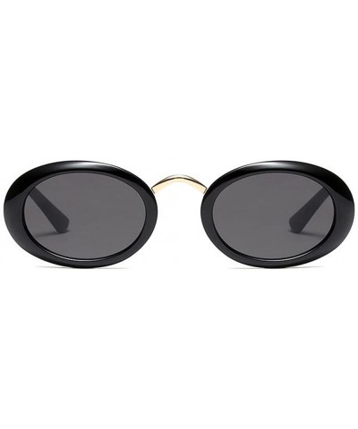 Oval Eyewear Oval Retro Vintage Sunglasses Clout Goggles Fashion Shades - C1 - CU18CG75KDR $25.10