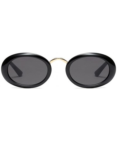 Oval Eyewear Oval Retro Vintage Sunglasses Clout Goggles Fashion Shades - C1 - CU18CG75KDR $25.10