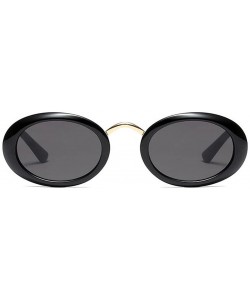 Oval Eyewear Oval Retro Vintage Sunglasses Clout Goggles Fashion Shades - C1 - CU18CG75KDR $25.10