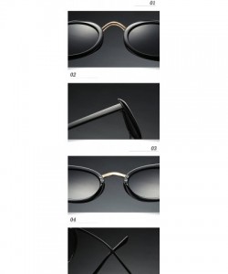 Oval Eyewear Oval Retro Vintage Sunglasses Clout Goggles Fashion Shades - C1 - CU18CG75KDR $25.10