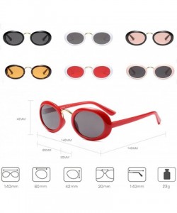 Oval Eyewear Oval Retro Vintage Sunglasses Clout Goggles Fashion Shades - C1 - CU18CG75KDR $25.10