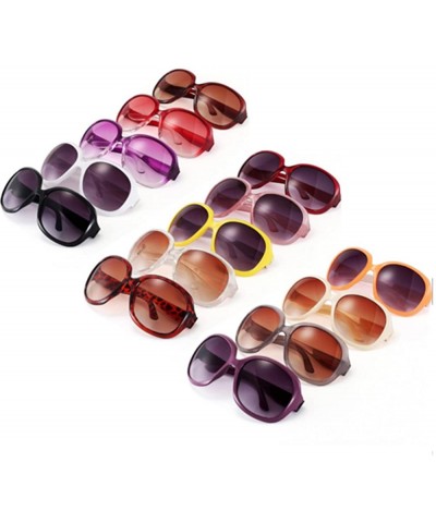 Goggle Fashion Women's Sunglasses Retro Vintage Big Frame Goggles Shades Eyeglass - Purple - CS12N7WXNOE $8.35