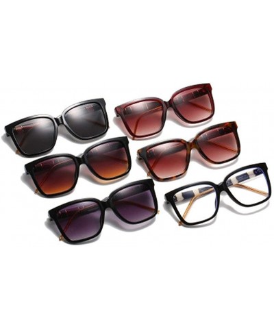 Square Oversized Sunglasses for Women and Men Colorblock Square Frame TR Leg Gradient Color Lens UV Protection - CS190HD67W3 ...