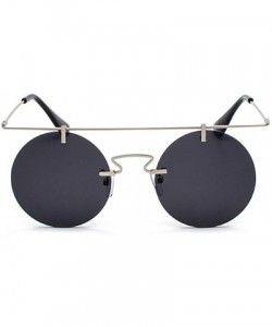 Rimless Retro sunglasses frameless personality lightweight sunglasses - Black Color - CM18G6I0R0D $21.27