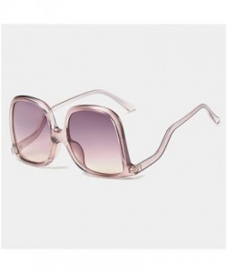 Oversized New Arrival 2020 Oversized Sunglasses Trendy Vintage Personality Design Women Sunglasses - C3 Clear Pink Gray - CV1...