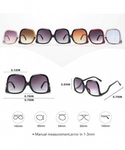 Oversized New Arrival 2020 Oversized Sunglasses Trendy Vintage Personality Design Women Sunglasses - C3 Clear Pink Gray - CV1...