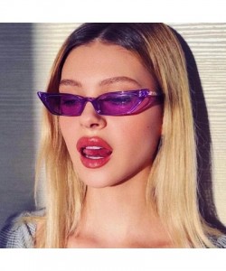Cat Eye Women Fashion CAT Eye Sunglasses Retro Small Frame UV400 Eyewear Vintage - Purple&purple - CS18O4XZ0R2 $11.03