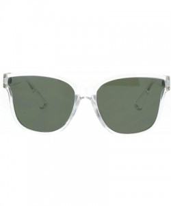 Butterfly Womens Square Butterfly Sunglasses Classy Modern Fashion Shades UV 400 - Clear (Dark Green) - CK1936EMY57 $10.72