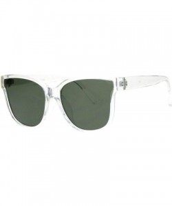 Butterfly Womens Square Butterfly Sunglasses Classy Modern Fashion Shades UV 400 - Clear (Dark Green) - CK1936EMY57 $10.72