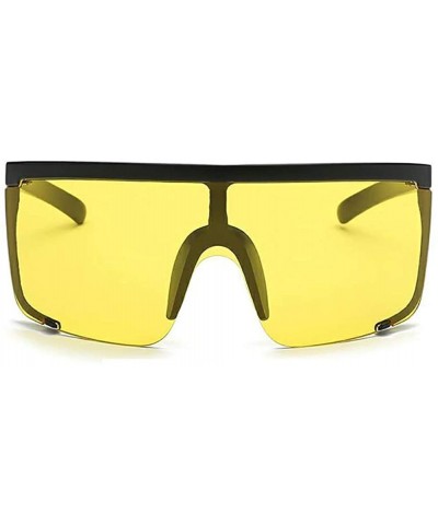 Oversized Large Cybertic Mirror Wrap Around Full Coverage Sunglasses - Black - CN18W37WDNW $19.07