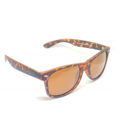 Rectangular Unisex Retro Classic Trendy Sunglasses - Tortoise Brown - CZ18QRADQ48 $7.21