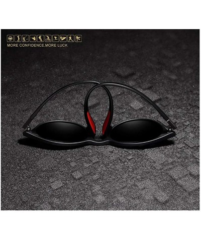 Round Genuine TR90 Tough Polarized Sunglasses For Men and Women Round Fashion - Matte Black - C218QLM5YUI $20.28