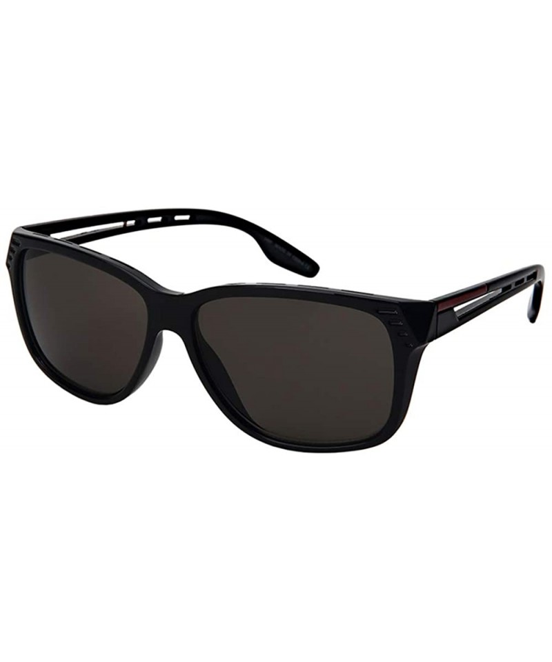 Oversized Classic Square Sunglasses for Women Men Tinted Sunlgasses 1409-SD - Black Frame/Grey Lens - CC18L937GZ0 $20.86