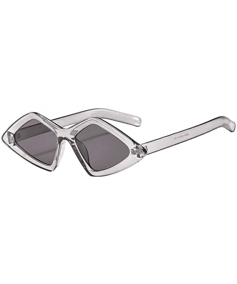 Square Lightweight Irregular Fashion Sunglasses Mirrored Polarized Women Retro UV 400 Protection Square Frame Eyewear - CT190...
