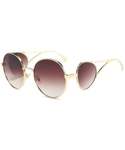 Round 2020 new punk round sunglasses women clear four lens glasses brand designer men goggles shades uv400 - C9198KCY3XL $18.15