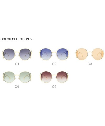 Round 2020 new punk round sunglasses women clear four lens glasses brand designer men goggles shades uv400 - C9198KCY3XL $18.15