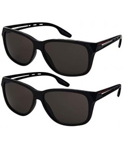 Oversized Classic Square Sunglasses for Women Men Tinted Sunlgasses 1409-SD - Black Frame/Grey Lens - CC18L937GZ0 $10.07