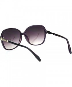 Butterfly Womens Rhinestone Jewelry Hinge Plastic Butterfly Sunglasses - Black Purple Smoke - CL18OQUDQ9I $12.07