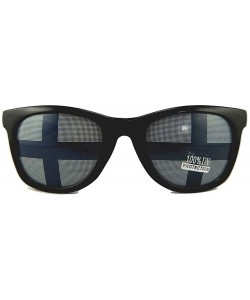 Wayfarer New Promotional Budget Wayfarer Retro Sunglasses - Flag Lens - Black - CC11F4P0JIV $8.35