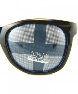 Wayfarer New Promotional Budget Wayfarer Retro Sunglasses - Flag Lens - Black - CC11F4P0JIV $8.35